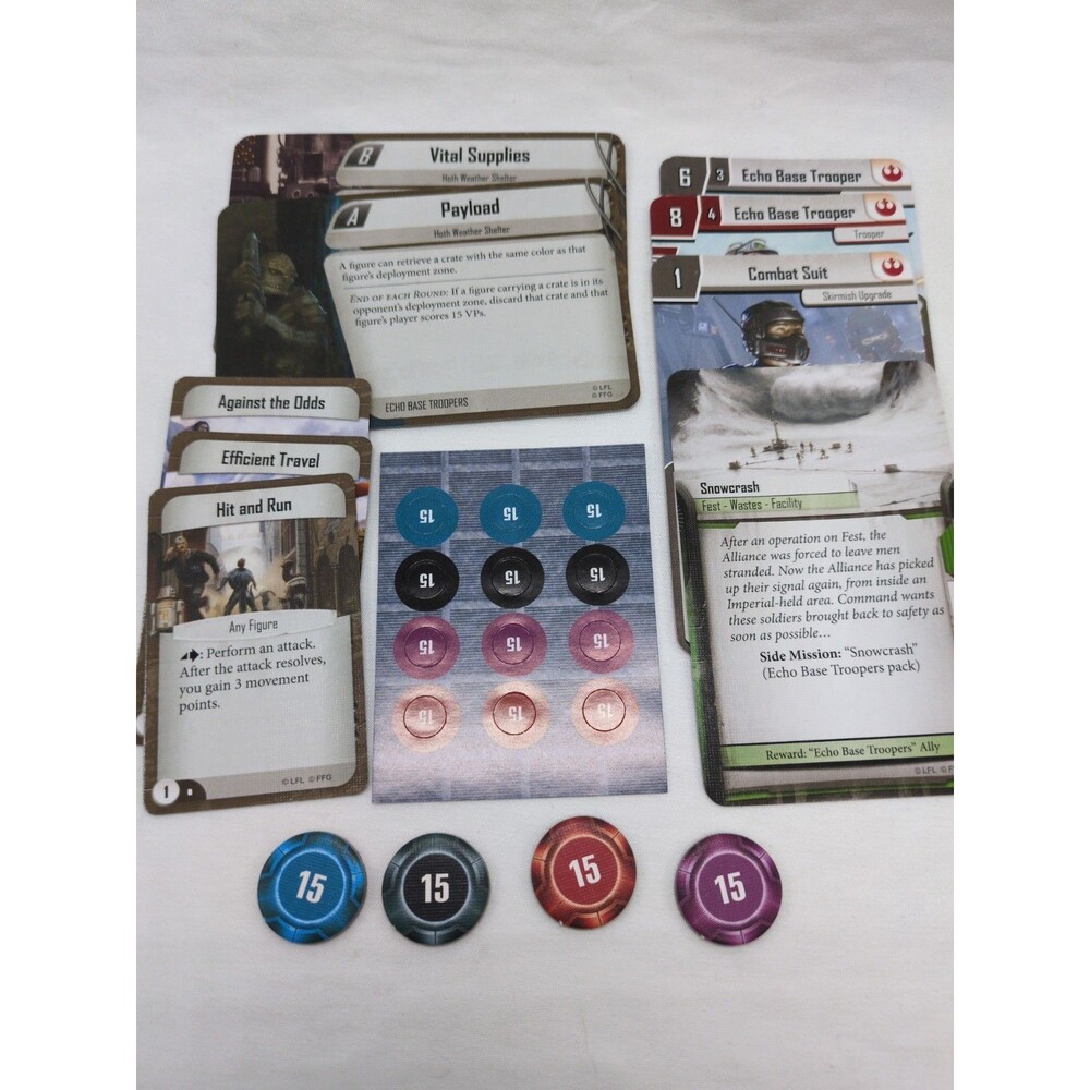 *Cards/Tokens Only* Star Wars Imperial Assault Echo Base Ally Pack Cards